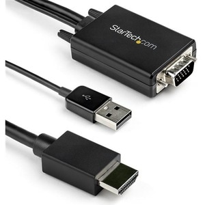 StarTech.com 2m VGA auf HDMI Adapter mit USB-Audio - 1080p - Adapterkabel - 2 Jahre Garantie - Anschluss 1: USB A, Stecker