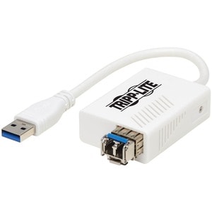 Eaton Tripp Lite Series USB 3.0 Singlemode Fiber Optic Transceiver Ethernet Adapter, 10/100/1000 Mbps, 1310nm, 5km, LC - U