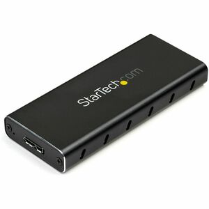StarTech.com Drive Enclosure SATA/600, M.2 - USB 3.1 Micro-B Host Interface - UASP Support External - Black, Silver - TAA 