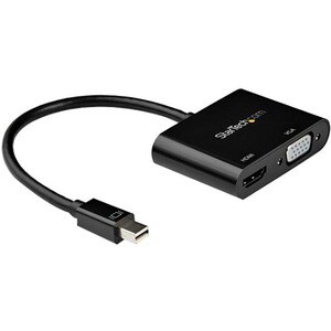 StarTech.com Mini DisplayPort to HDMI VGA Adapter - mDP 1.2 HBR2 to HDMI 2.0 4K 60Hz or VGA Video Monitor Converter - TB2 