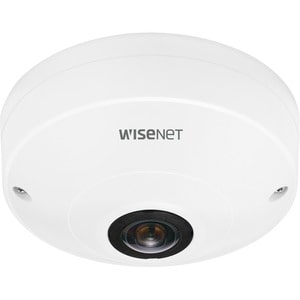 Wisenet QNF-8010 6 Megapixel Indoor Network Camera - Color - Fisheye - White - H.265, H.264, MJPEG, H.264M, H.264B, H.264H