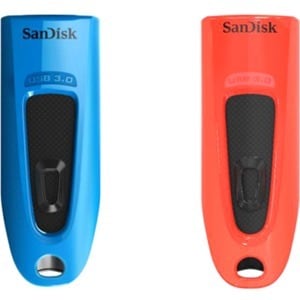 SanDisk Ultra 32 GB USB 3.0 Flash-Laufwerk - Blau, Rot - 100 MB/s Read Speed - 5 Jahr(e) Garantie - 2 / Pack