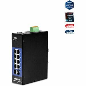 Commutateur Ethernet TRENDnet TI-G102I 10 Ports Gérable - Gigabit Ethernet - 1000Base-T, 100/1000Base-FX - Nouveau - Confo