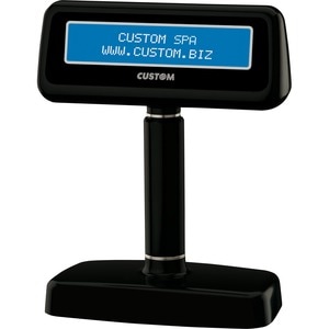 CUSTOM QD customer display - Blue LCD Display - Serial interface - Black - Double