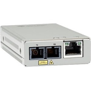 Allied Telesis MMC200/SC Transceiver/Media Converter - TAA Compliant - 2 Port(s) - 1 x Network (RJ-45) - 1 x SC - Twisted 