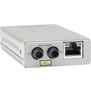 Allied Telesis MMC200/ST Transceiver/Media Converter - TAA Compliant - 2 Port(s) - 1 x Network (RJ-45) - 1 x ST - Twisted 