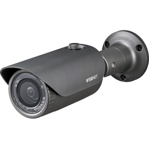 Wisenet HCO-7030R 4 Megapixel HD Surveillance Camera - Bullet - Dark Gray - 98.43 ft - 2560 x 1440 Fixed Lens - CMOS - Boa