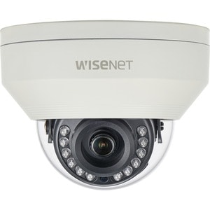 Wisenet HCV-7030R 4 Megapixel Outdoor HD Surveillance Camera - Dome - Ivory - 98.43 ft - 2560 x 1440 - 6 mm Fixed Lens - C