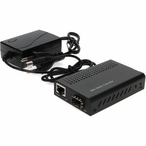AddOn Transceiver/Media Converter - TAA Compliant - 1 Port(s) - 1 x Network (RJ-45) - Twisted Pair, Optical Fiber - Single