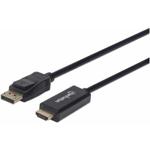 CABLE DISPLAYPORT MACHO A HDMI MACHO 1080P 1M NEGRO - Extremo Secundario: 1 x 19-pin HDMI 1.2 Digital Audio/Video - Male -