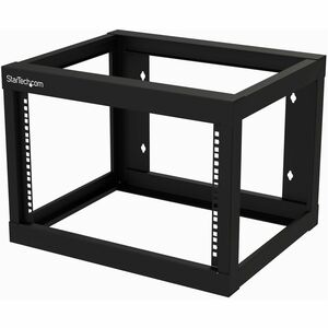 StarTech.com 2-Post 6U Heavy-Duty Wall-Mount Network Rack, 19" Open Frame Server Rack for Computer Equipment, Wall Mount D