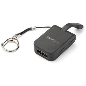 StarTech.com Compact USB C to DisplayPort 1.4 Adapter - 8K 60Hz DSC/4K USB Type-C to DP Video Converter w/ Keychain Ring -