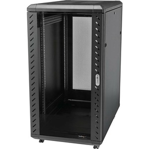 StarTech.com 4-Pfosten 18HE Server Rack, 19" Datenschrank für Computer / IT-Ausrüstung, Heimnetzwerk-Rack, Server-Rack mit