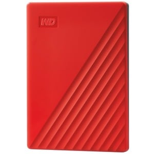 WD My Passport WDBYVG0020BRD-WESN 2 TB Portable Hard Drive - External - Red - USB 3.0 - 256-bit Encryption Standard - Retail