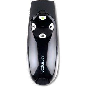 Kensington Presenter Expert Wireless with Green Laser - Black - Wireless - Radio Frequency - 2.40 GHz - Black - USB - 4 Bu