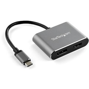 StarTech.com Video Adapter - 1 Each - 1 x Type C USB Male - 1 x HDMI 2.0 Digital Audio/Video Female, 1 x DisplayPort 1.2 D