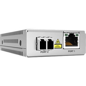 Allied Telesis MMC2000/LC Transceiver/Media Converter - TAA Compliant - 2 Port(s) - 1 x Network (RJ-45) - Twisted Pair, Op