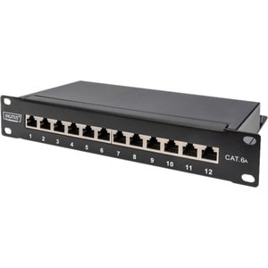 DIGITUS Professional 12 Port(s) Network Patch Panel - 12 x RJ-45 - Cabinet Mountable