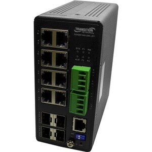 Transition Networks Managed Hardened Gigabit Ethernet Switch - 8 Ports - Manageable - 4 Layer Supported - Modular - 4 SFP 