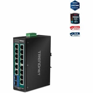 TRENDnet TI-PG162 16 Ports Ethernet Switch - Gigabit Ethernet - 1000Base-T, 1000Base-FX - New - TAA Compliant - 2 Layer Su