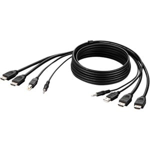 Belkin 1.83 m KVM Cable for Audio/Video Device, Computer, Server, KVM Switch, Keyboard/Mouse - TAA Compliant - First End: 