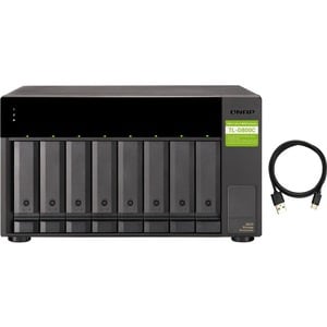Box esterno per unità disco QNAP - USB 3.1 (Gen 2) tipo C Host Interface Desktop - 8 x Disco rigido supportato - 8 x Allog
