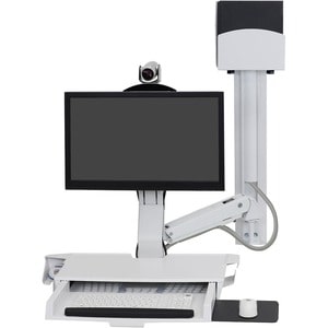 Ergotron StyleView Wandhalterung für Tastatur, Monitor, Strichcodescanner, Maus, CPU, Handballenauflage, LCD-Display - Wei