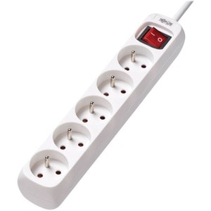 Eaton Tripp Lite Series 5-Outlet Power Strip - French Type E Outlets, 220-250V AC, 16A, 1.5 m Cord, Type E Plug, White - F