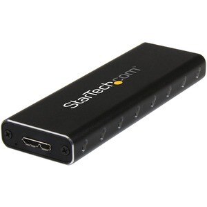 StarTech.com Drive Enclosure SATA/600, M.2 - USB 3.0 Micro-B Host Interface - UASP Support External - Black - TAA Complian