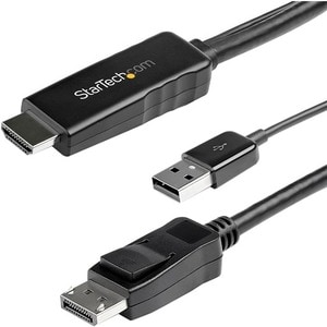 StarTech.com 3 m (9.8 ft.) HDMI to DisplayPort Cable - 4K 30Hz - USB-powered - Active HDMI to DisplayPort Cable (HD2DPMM10