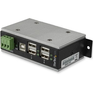 StarTech.com USB-Hub - USB Typ-B - Extern - Schwarz, Silber - TAA-konform - 4 Total USB Port(s) - 4 USB 2.0 Port(s) - PC