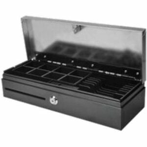 apg ECD460 Cash Drawer - 7 Bill - 8 Coin - Printer Driven - Stainless Steel - Black - 100 mm Height x 460 mm Width x 170 m