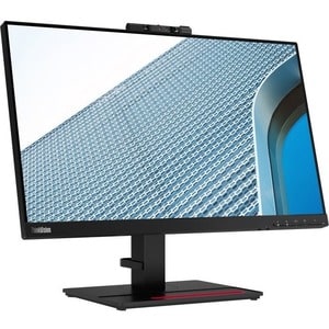 Lenovo ThinkVision T24v-20 24" Class Webcam Full HD LCD Monitor - 16:9 - Raven Black - 23.8" Viewable - In-plane Switching