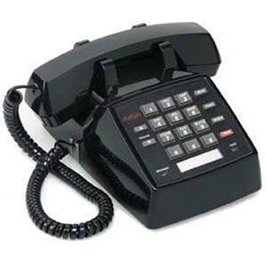 Avaya Telset Standard Phone - Black - 1 x Phone Line