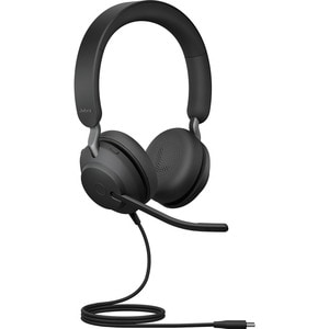 Jabra Evolve2 40 Wired Over-the-head Stereo Headset - Binaural - Supra-aural - USB Type C
