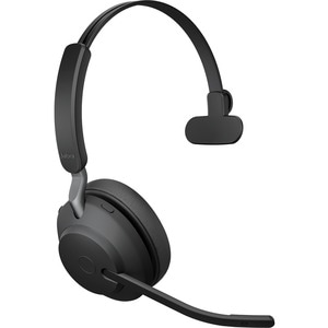 Jabra Evolve2 65 Sem fios Headset Mono Fone de ouvido - Preto - Monaural - Supra-aural - Bluetooth - USB Tipo C