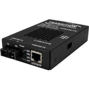 Transition Networks Stand-alone Fast Ethernet Media Converter 100Base-TX to 100Base-FX - 1 x Network (RJ-45) - 1 x SC Port