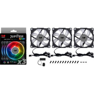 In Win Jupiter IW-FN-AJ120-3PK 3 pc(s) Cooling Fan - Motherboard - 120 mm Maximum Fan Diameter - 3 x Fan(s) - 1991.2 L/min