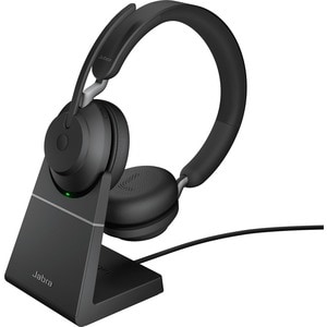 Jabra Evolve2 65 Wireless Over-the-head Stereo Headset - Black - Binaural - Supra-aural - Bluetooth - USB Type A