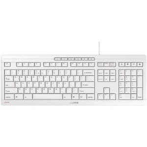CHERRY STREAM Keyboard - Cable Connectivity - USB Interface - 104 Key(s) - Multimedia, Browser, Email, Calculator, Lock, V