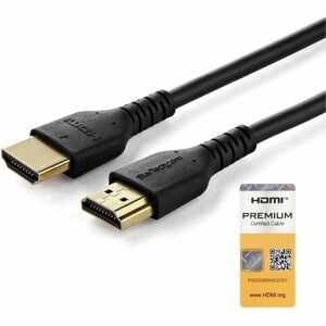 StarTech.com 2m Premium Certified HDMI 2.0 Cable with Ethernet - 6ft High Speed UHD 4K 60Hz HDR Durable Rugged Ultra HD HD