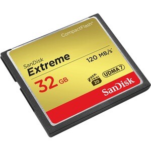 SanDisk Extreme 32 GB CompactFlash - 1 - 120 MB/s Read - 85 MB/s Write