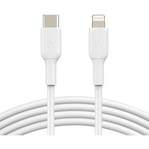 Belkin BoostCharge USB-C to Lightning Cable (1 meter / 3.3 foot, White) - 3.28 ft Lightning/USB-C Data Transfer Cable for 