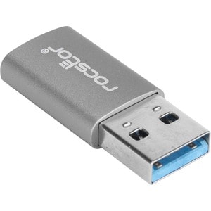 Rocstor Premium USB 3.0 to USB C Slim Aluminum Space Gray Adapter - USB Type-C - 1 x Type 1 x USB 3.0 Type Male - 1 x Type