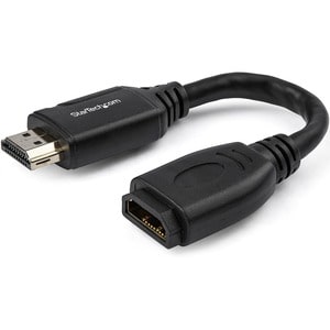 StarTech.com 6"/15cm HDMI Port Saver Cable, 4K 60Hz High Speed HDMI 2.0 Extension Cable with Ethernet, HDMI Male to Female