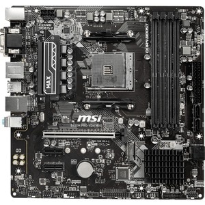 MSI B450M PRO-VDH MAX Desktop Motherboard - AMD B450 Chipset - Socket AM4 - Micro ATX - 64 GB DDR4 SDRAM Maximum RAM - DIM