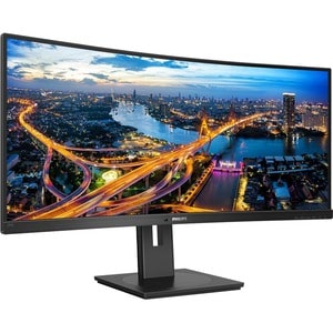 Philips 345B1C 34" Class Ecrã curvo Monitor LCD para gaming - 21:9 - Preto - 86,4 cm (34") Viewable - Alinhamento vertical