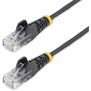 StarTech.com 2 m CAT6 Cable - Slim CAT6 Patch Cord - Black - Snagless RJ45 Connectors - Gigabit Ethernet Cable - 28 AWG (N
