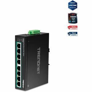 TRENDnet TI-PE80 8 Ports Ethernet Switch - Fast Ethernet - 100Base-X - New - TAA Compliant - 2 Layer Supported - Twisted P