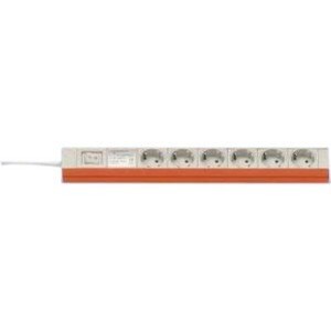 Vertiv Knurr DI-STRIP Power Strip - 6 - 16 A Current - 230 V AC Voltage - Horizontal Rackmount - Light Grey